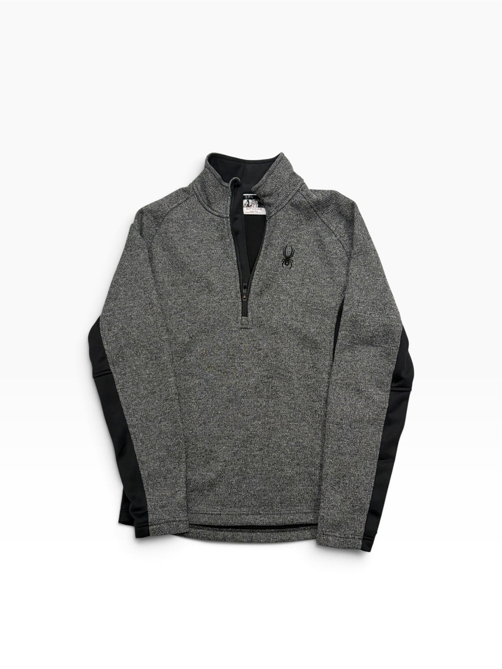 Spyder Men's Gray & Black Quarter-Zip Performance Pullover
